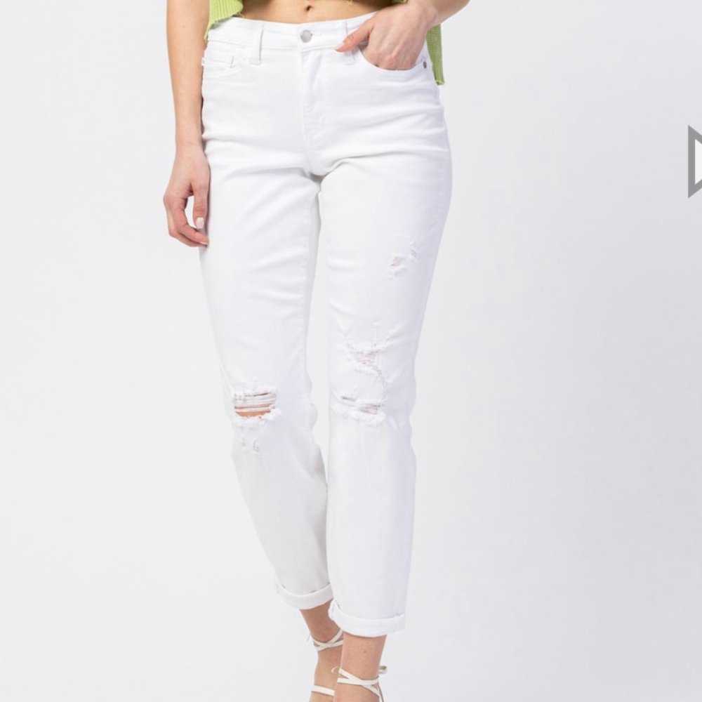 White Judy Blue Jeans NWT